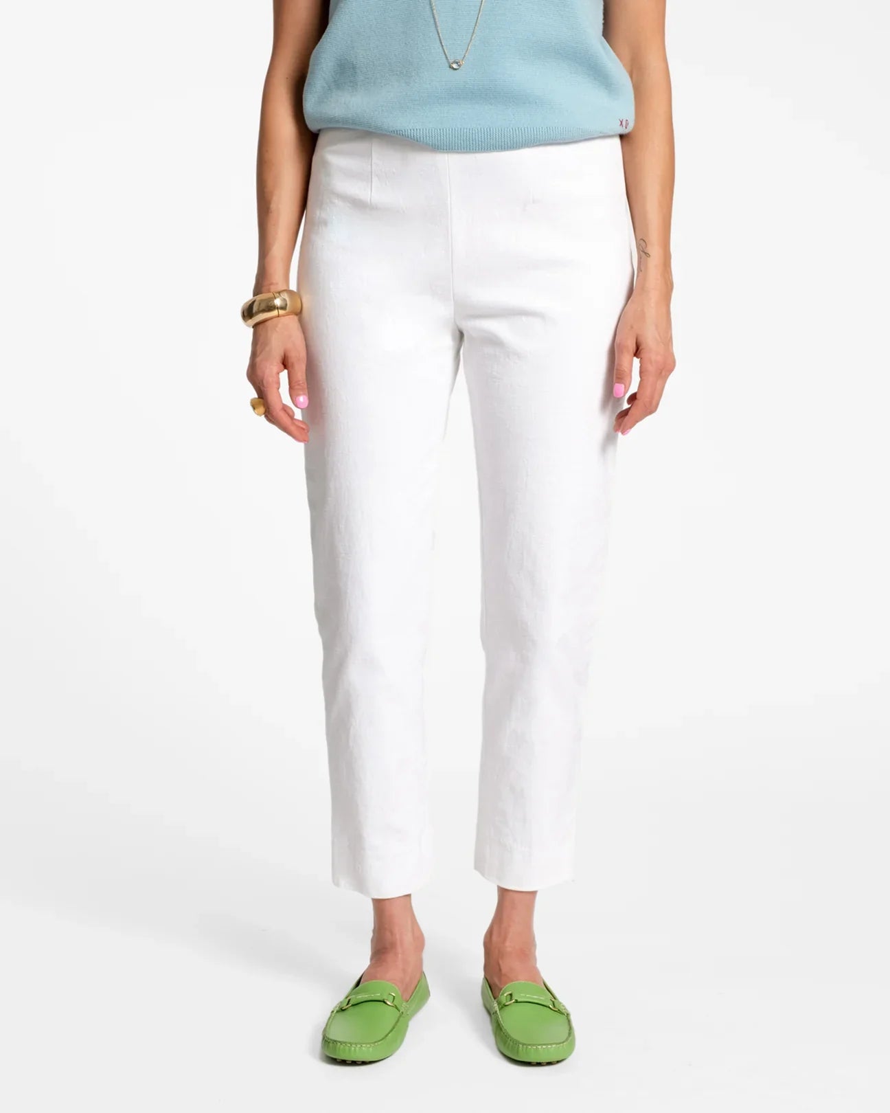 Lucy Pant Cotton Stretch - 4 / White - Pants