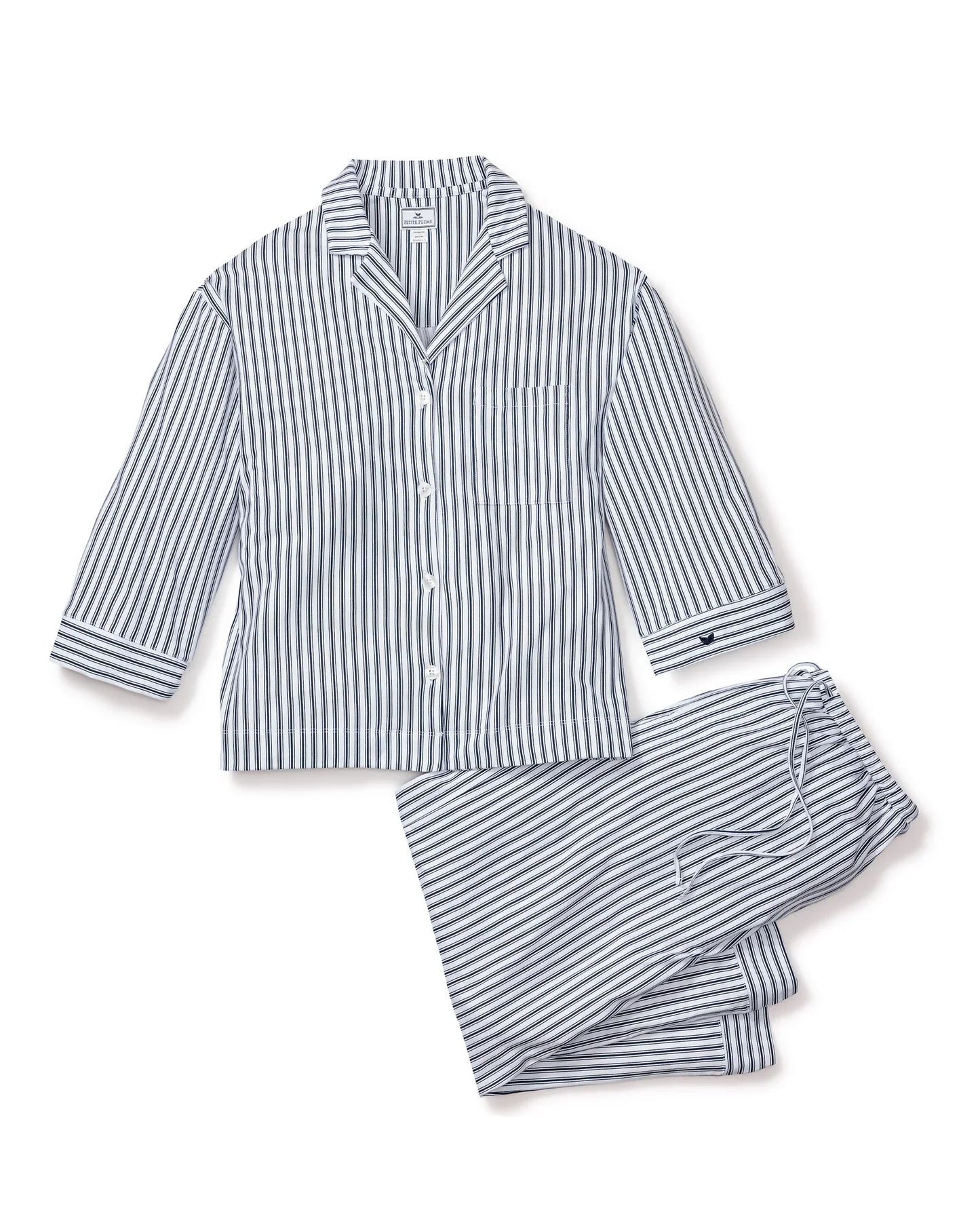 Olivia Pajama Set - Small / Navy/French Ticking - Accessories