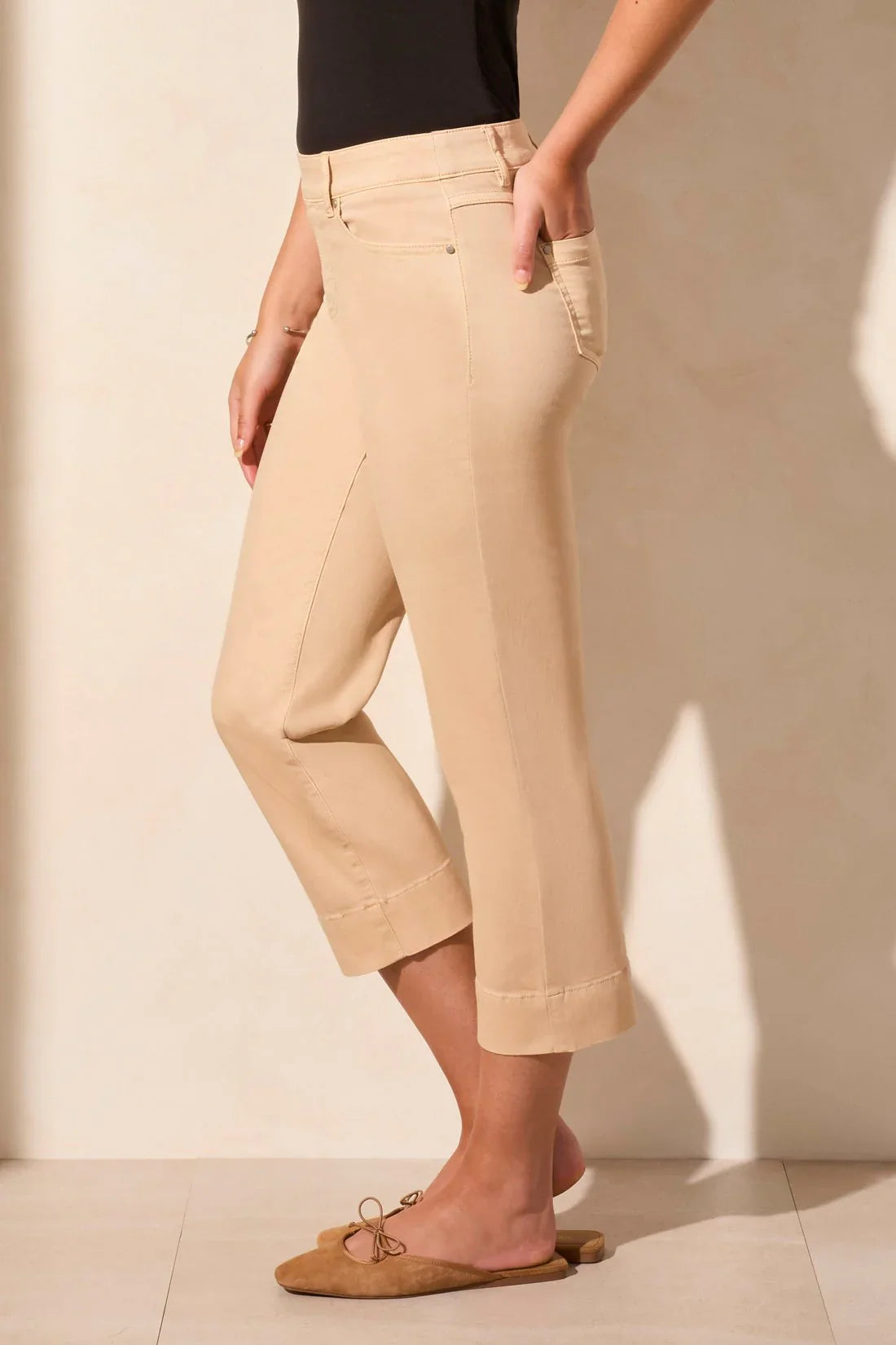 Pull On Kick Flare Capri - Pants