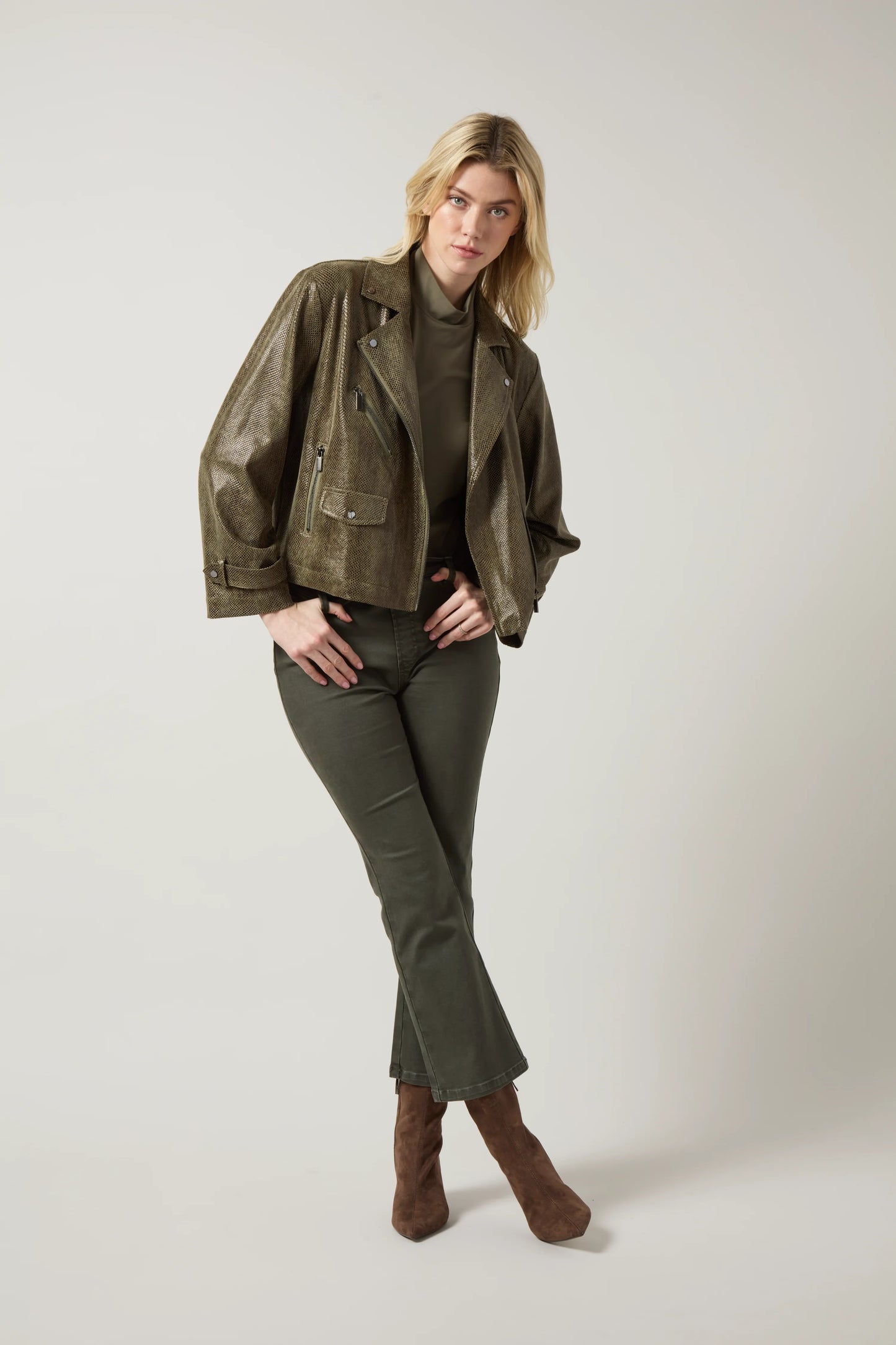 Emory Vegan Suede Moto Jacket