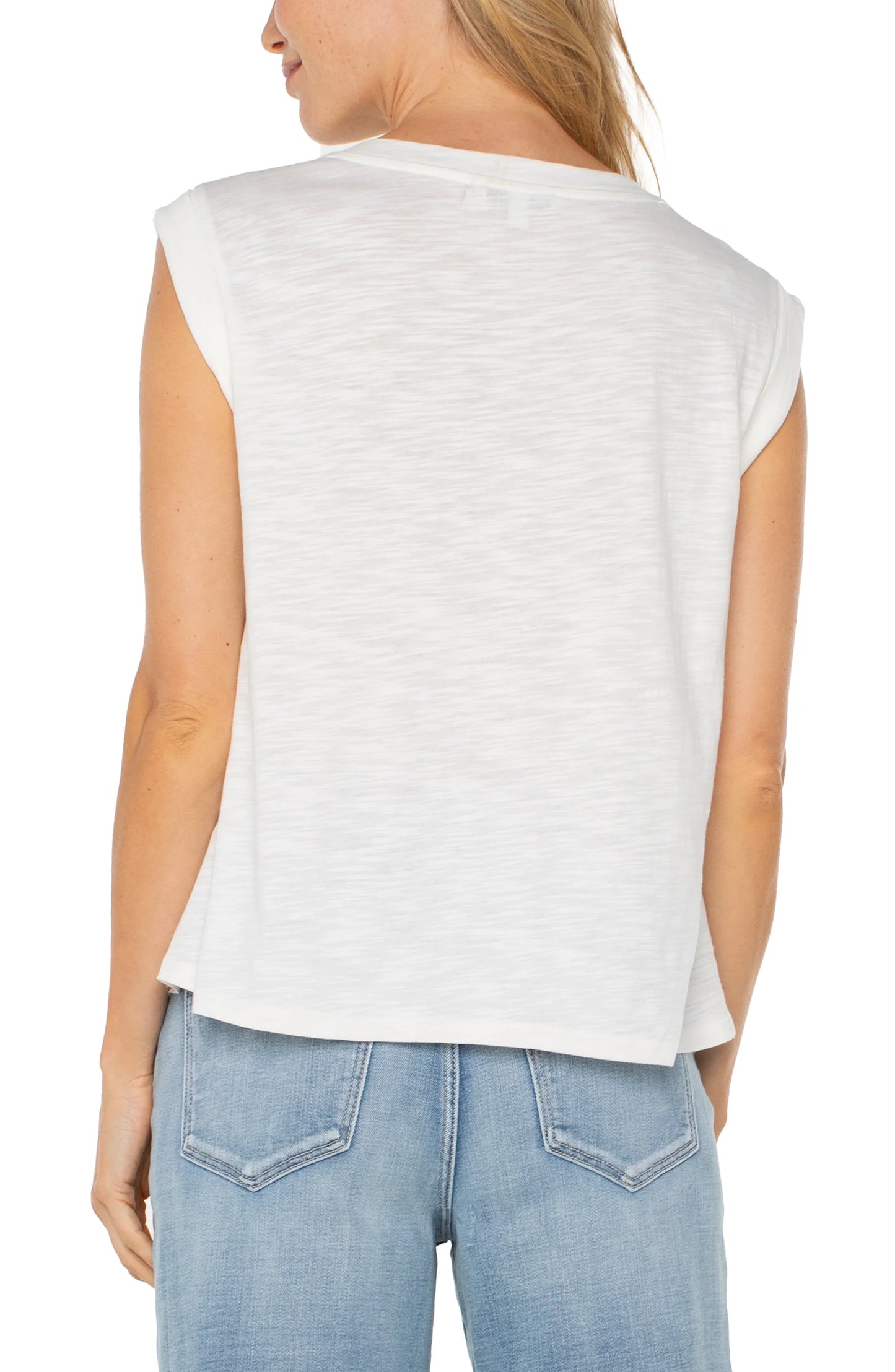 Sleeveless Knit Top - Tops-Novelty/Cut & Sewn