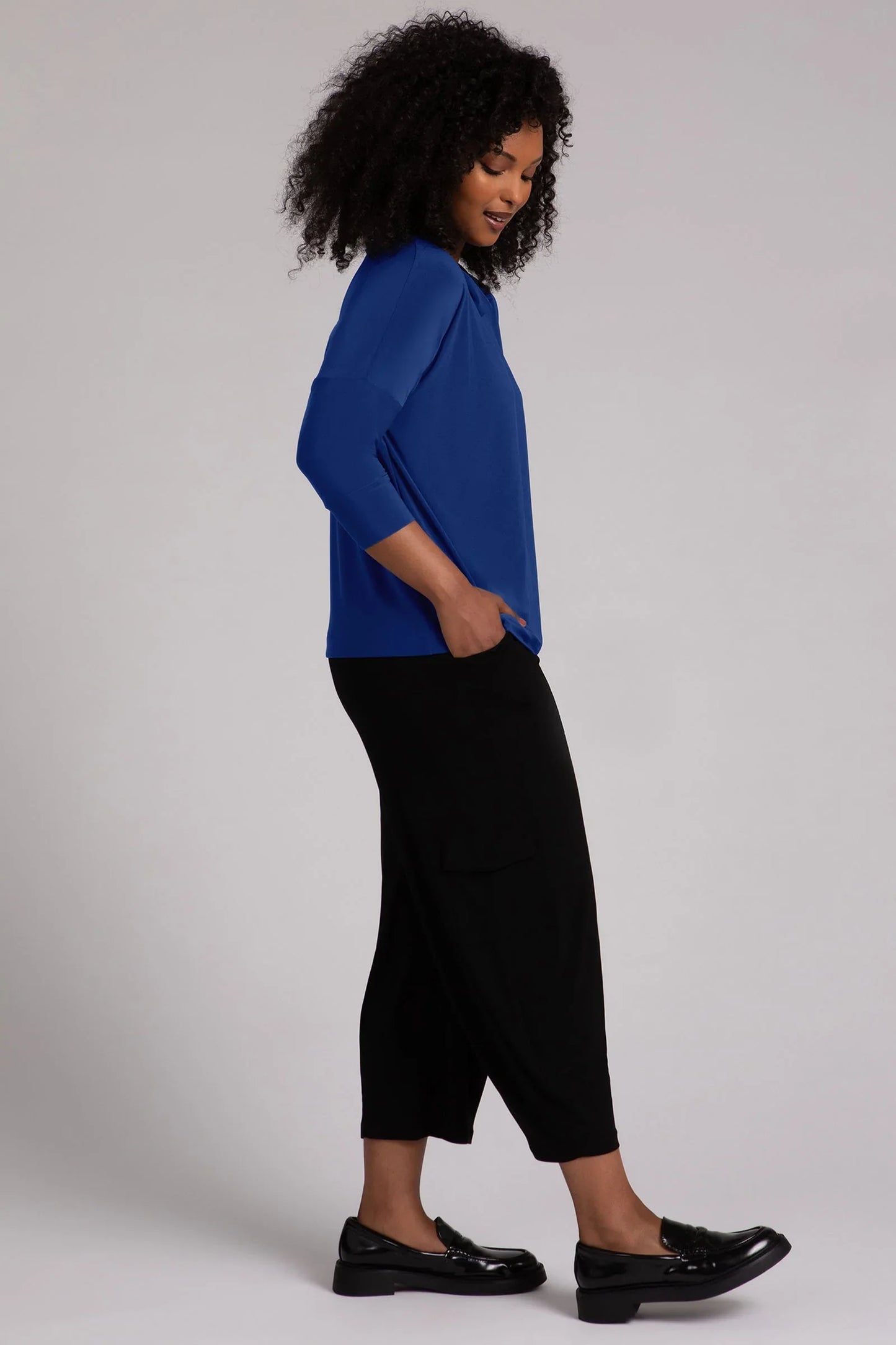 Slouch Sweatshirt with No ties and 3/4 Sleeve