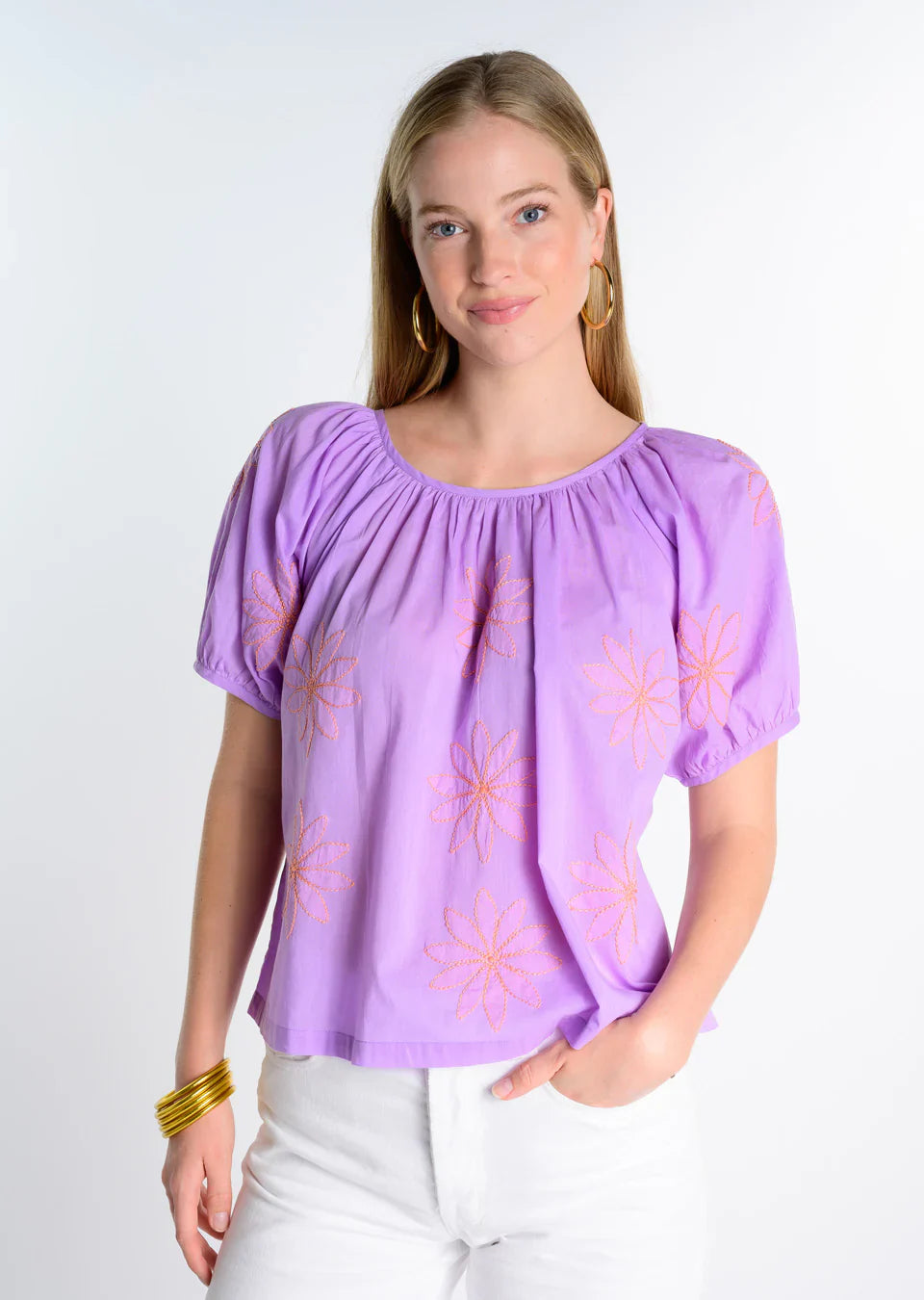 Star Flower Top - Tops-Novelty/Cut & Sewn