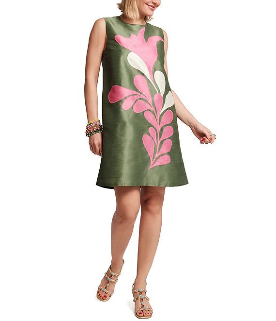 Lilly Shift Dress in Modern Palm