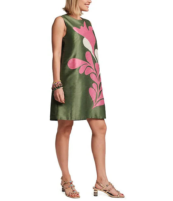 Lilly Shift Dress in Modern Palm