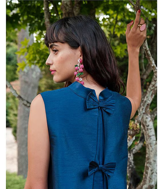 Diplomat Mini Dress Sleeveless Solid Dupioni