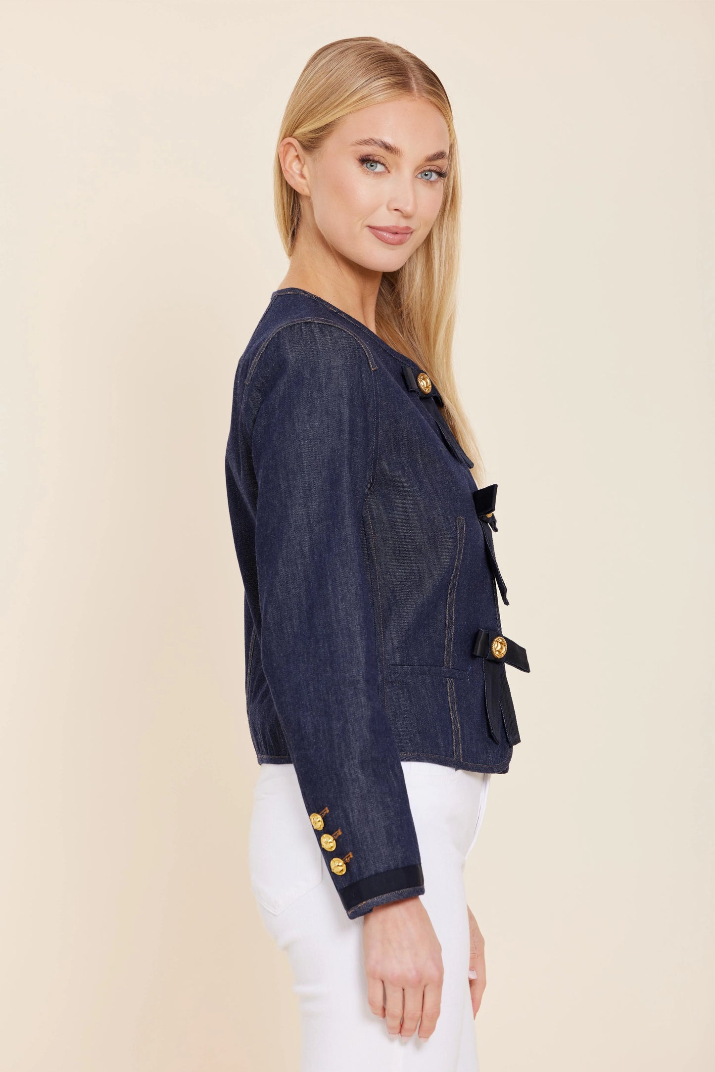 Bow Denim Jacket