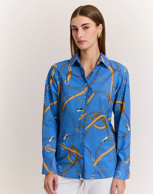 Margot Long Sleeve Medley Chain Print Shirt