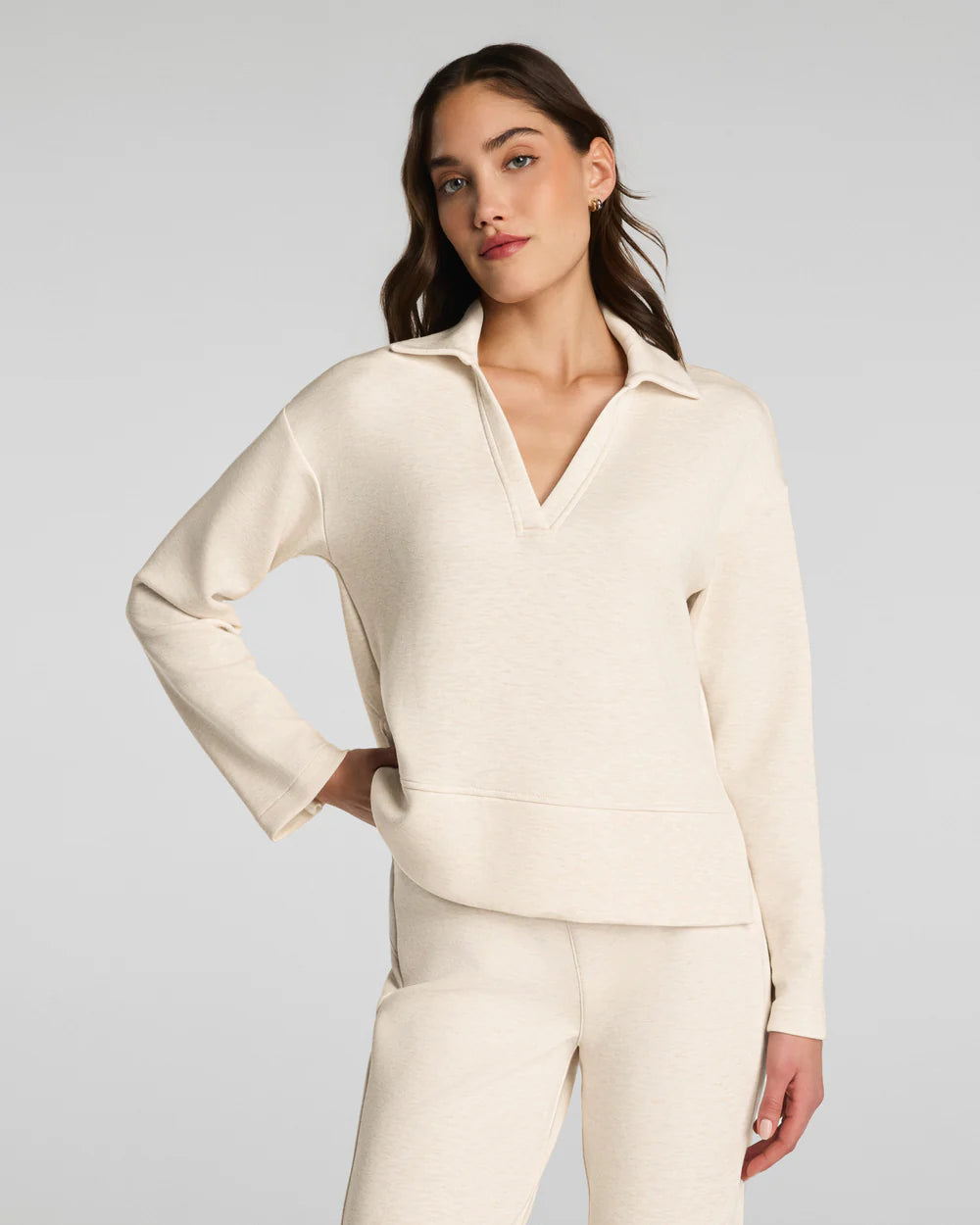 Airessentials Long Sleeve Polo Top