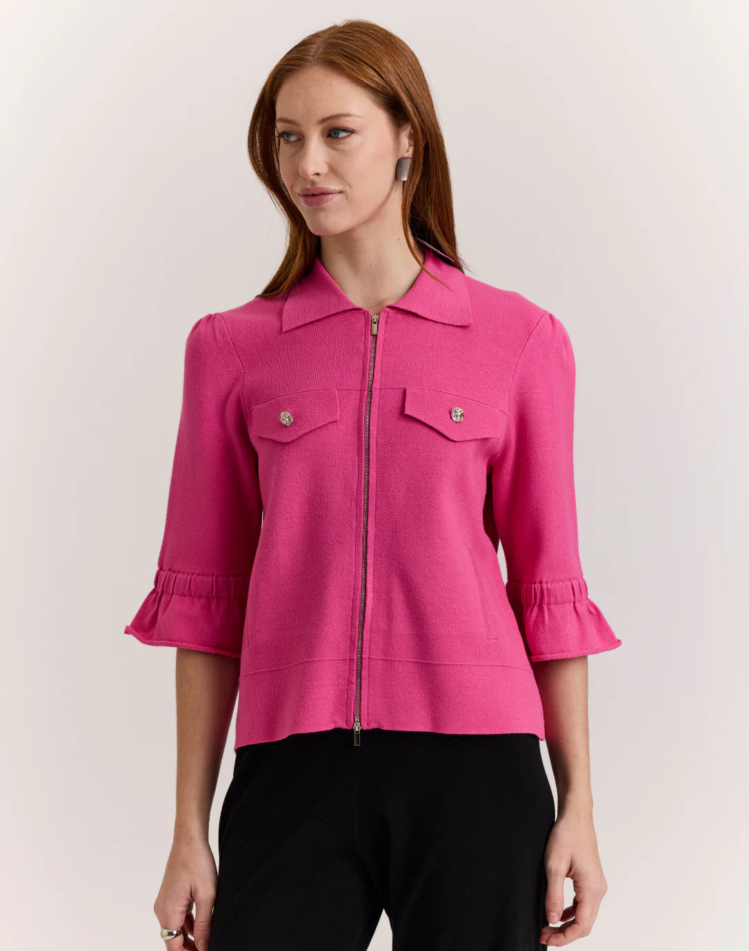 Gianna Elbow Sleeve Knit Jacket