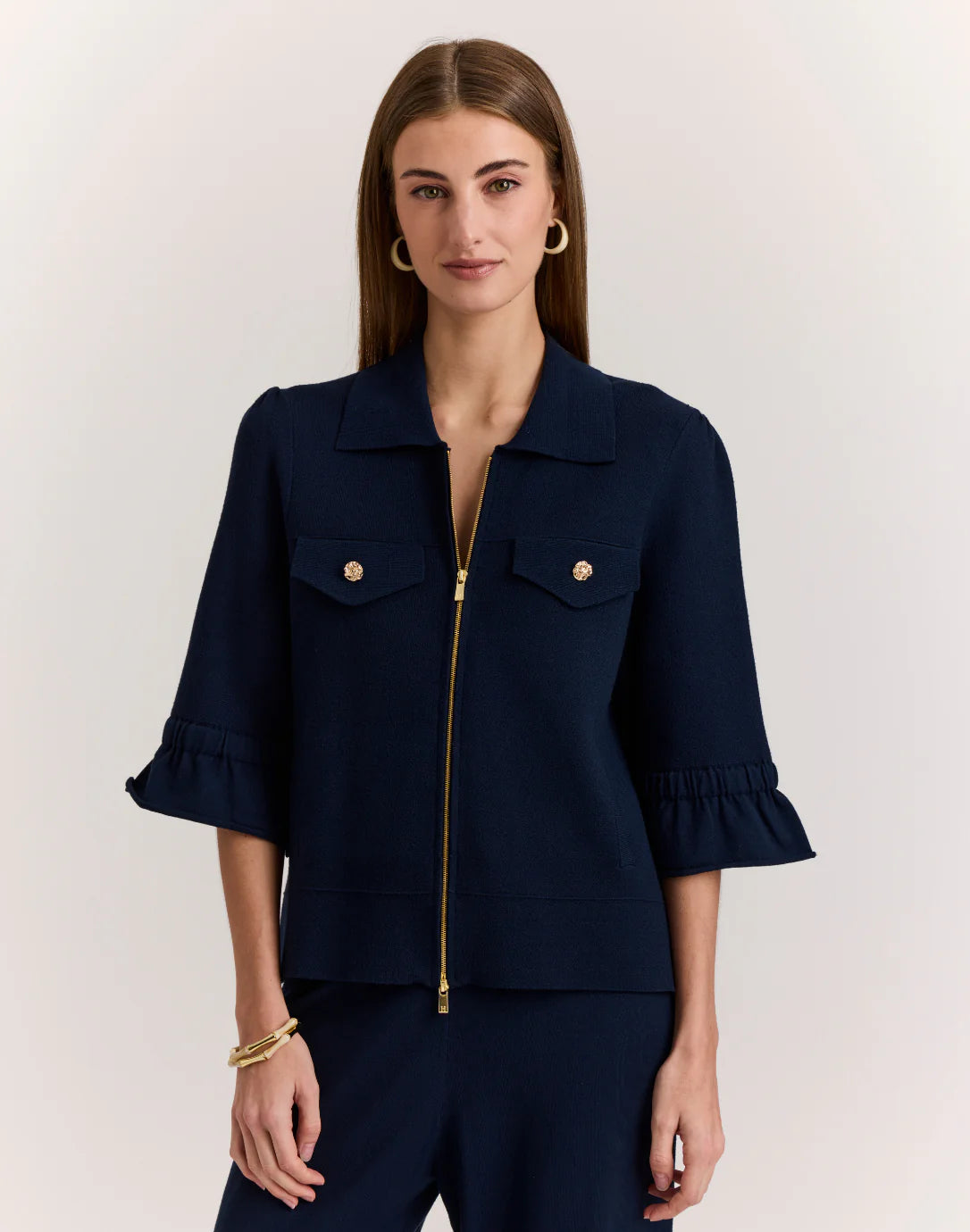Gianna Elbow Sleeve Knit Jacket