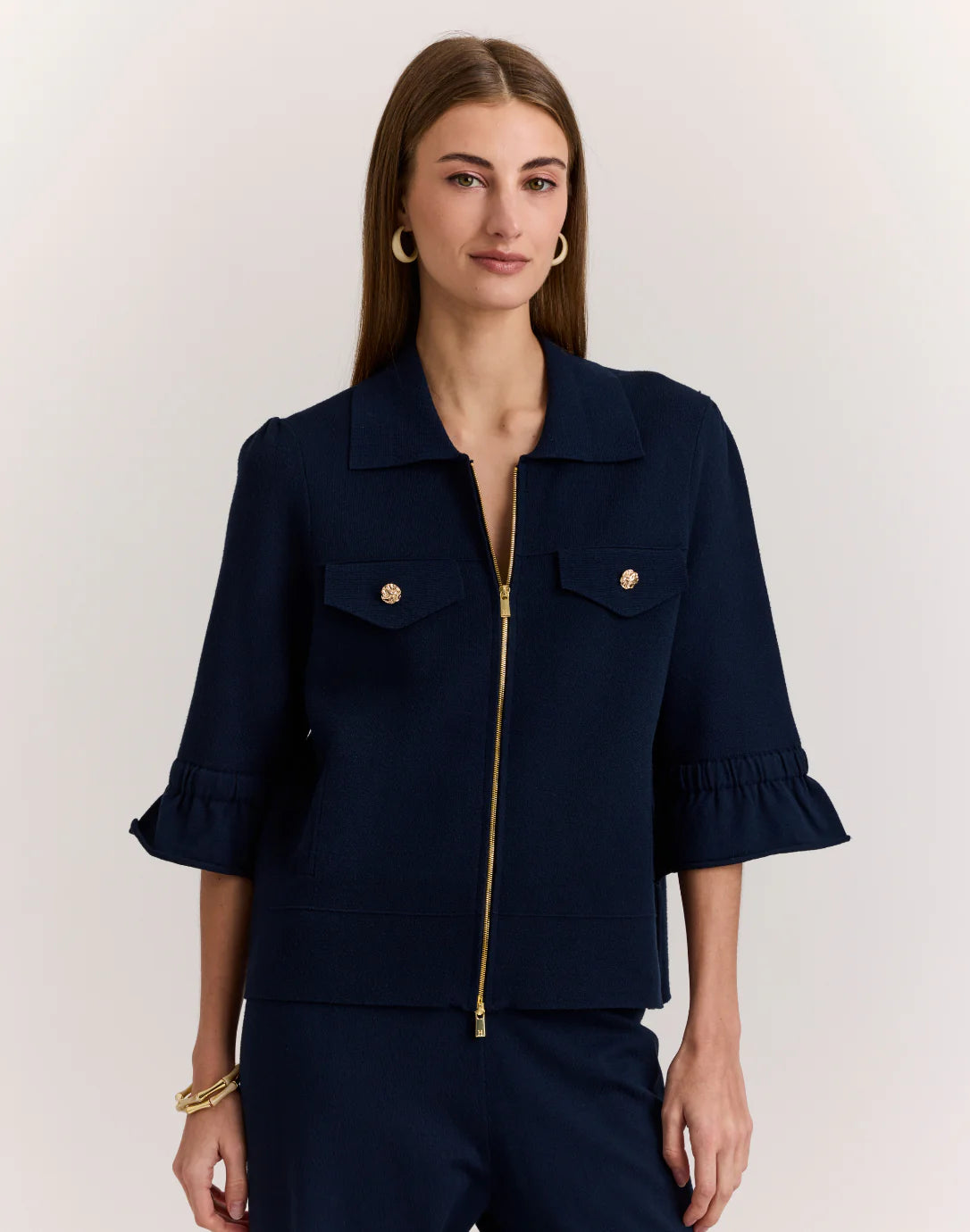 Gianna Elbow Sleeve Knit Jacket