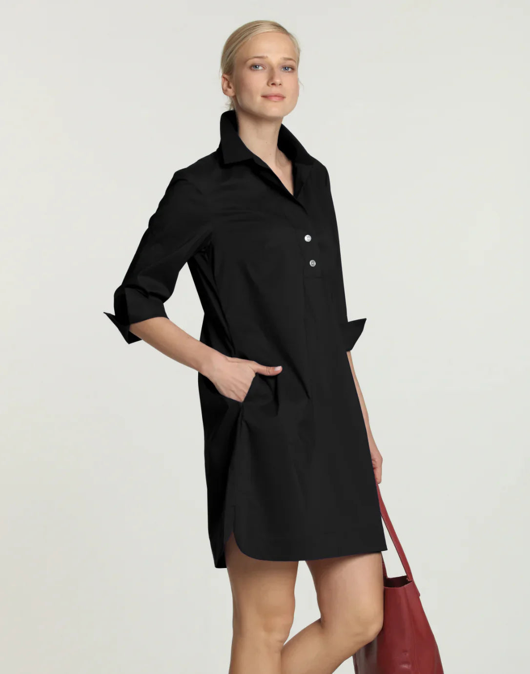 3/4 Sleeve Aileen Dress - Medium / Black - Dress