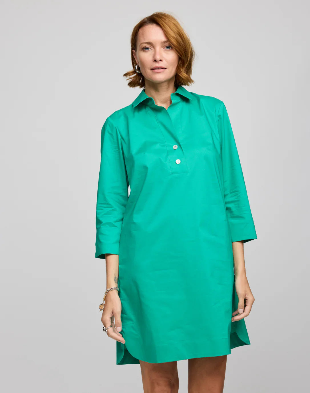 3/4 Sleeve Aileen Dress - Small / Jade - Dress
