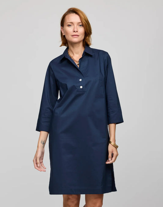 3/4 Sleeve Charlotte Dress - Small / Navy - Dress