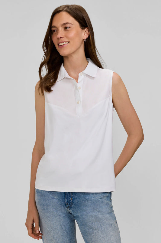 Ricki Knit-Woven Sleeveless Layering Tank