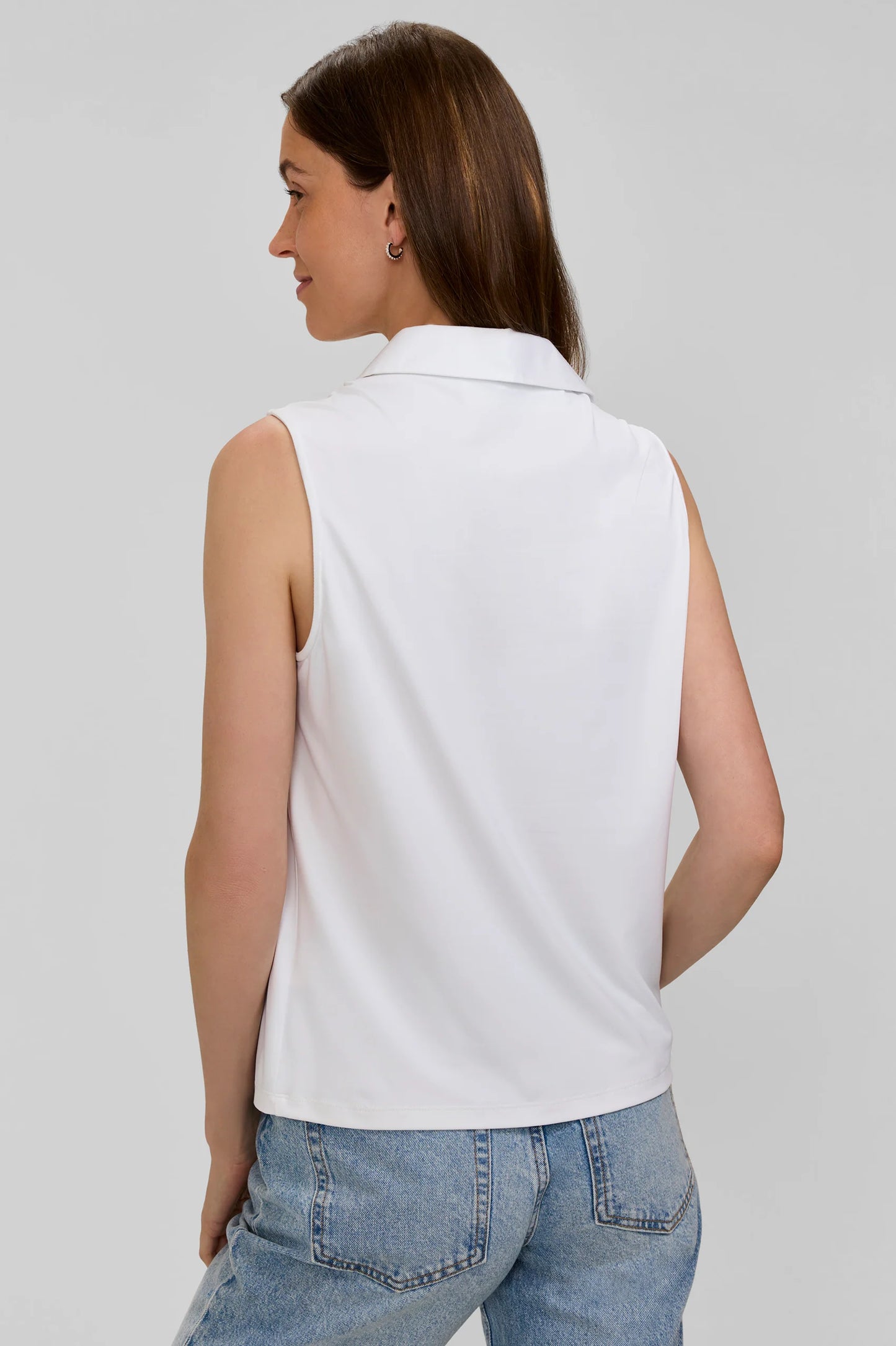 Ricki Knit-Woven Sleeveless Layering Tank