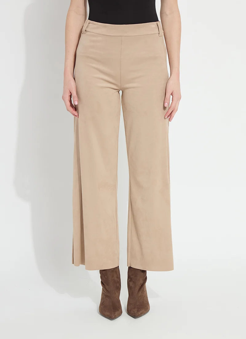 Vionette Vegan Suede Wide Leg Trouser