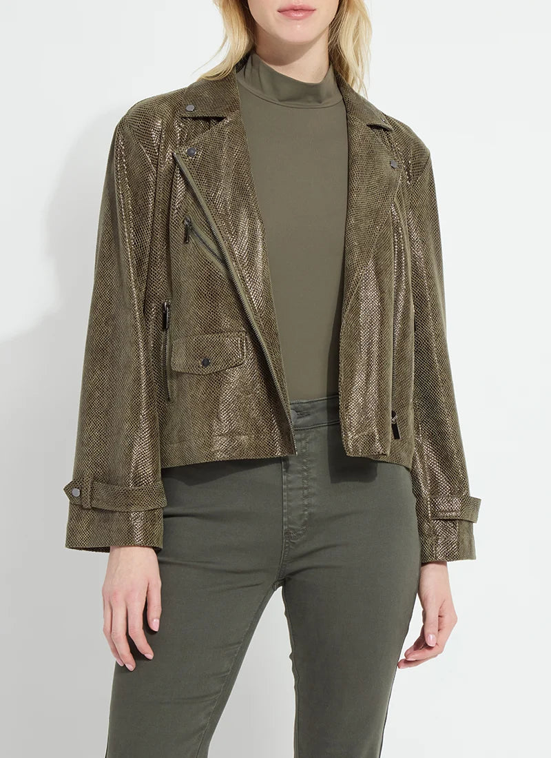 Emory Vegan Suede Moto Jacket