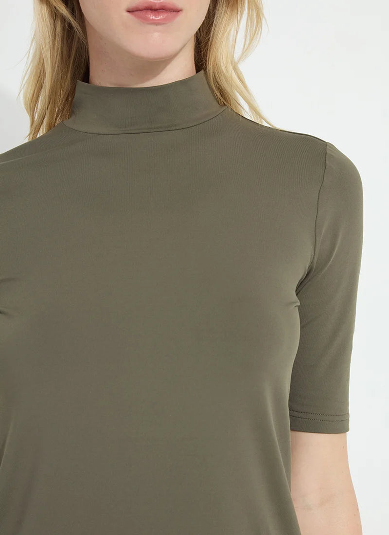 Clara Mockneck Elbow Sleeve Top