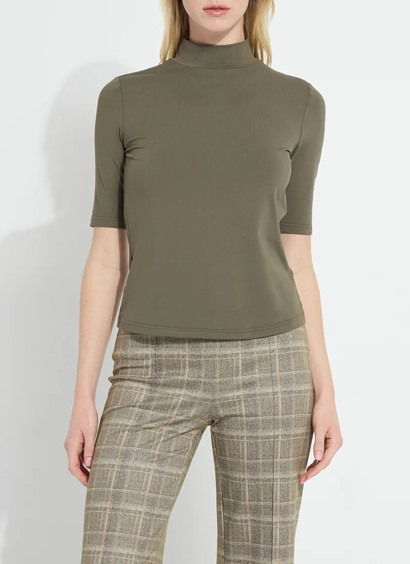 Clara Mockneck Elbow Sleeve Top