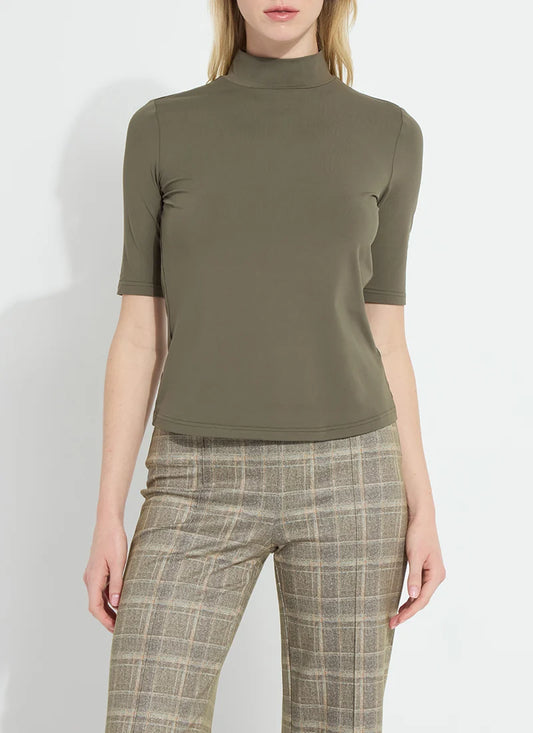 Clara Mockneck Elbow Sleeve Top