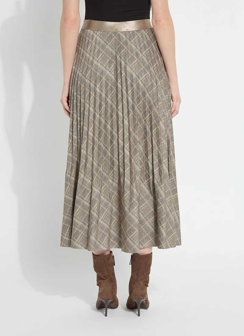 Sabrina Ponte Pleated Midi Skirt