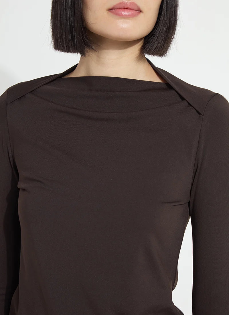 Electra Crossed Boat-Neck Top