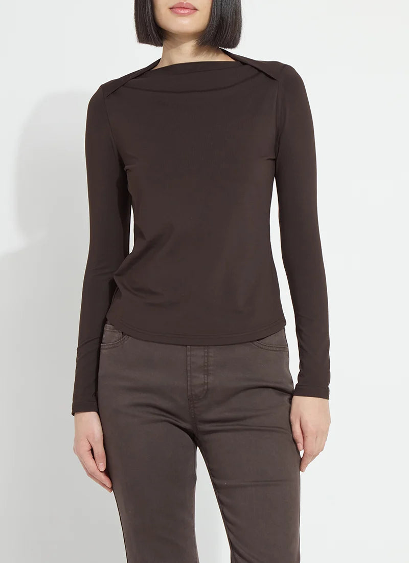 Electra Crossed Boat-Neck Top