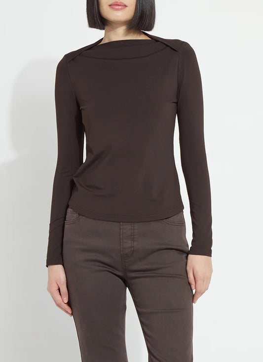 Electra Crossed Boat-Neck Top