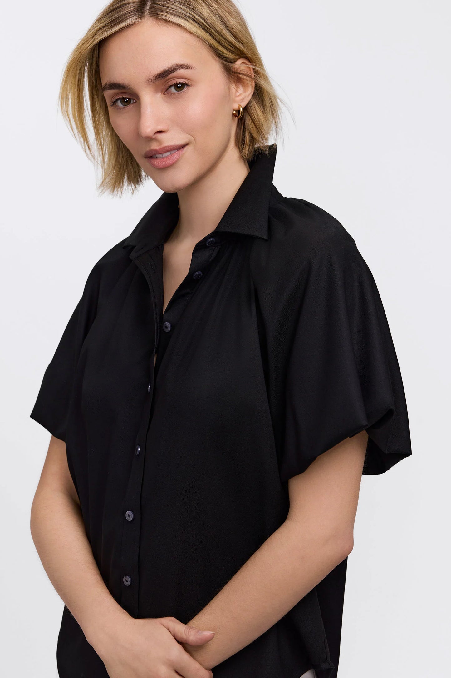Paula Solid Puff Sleeve Shirt