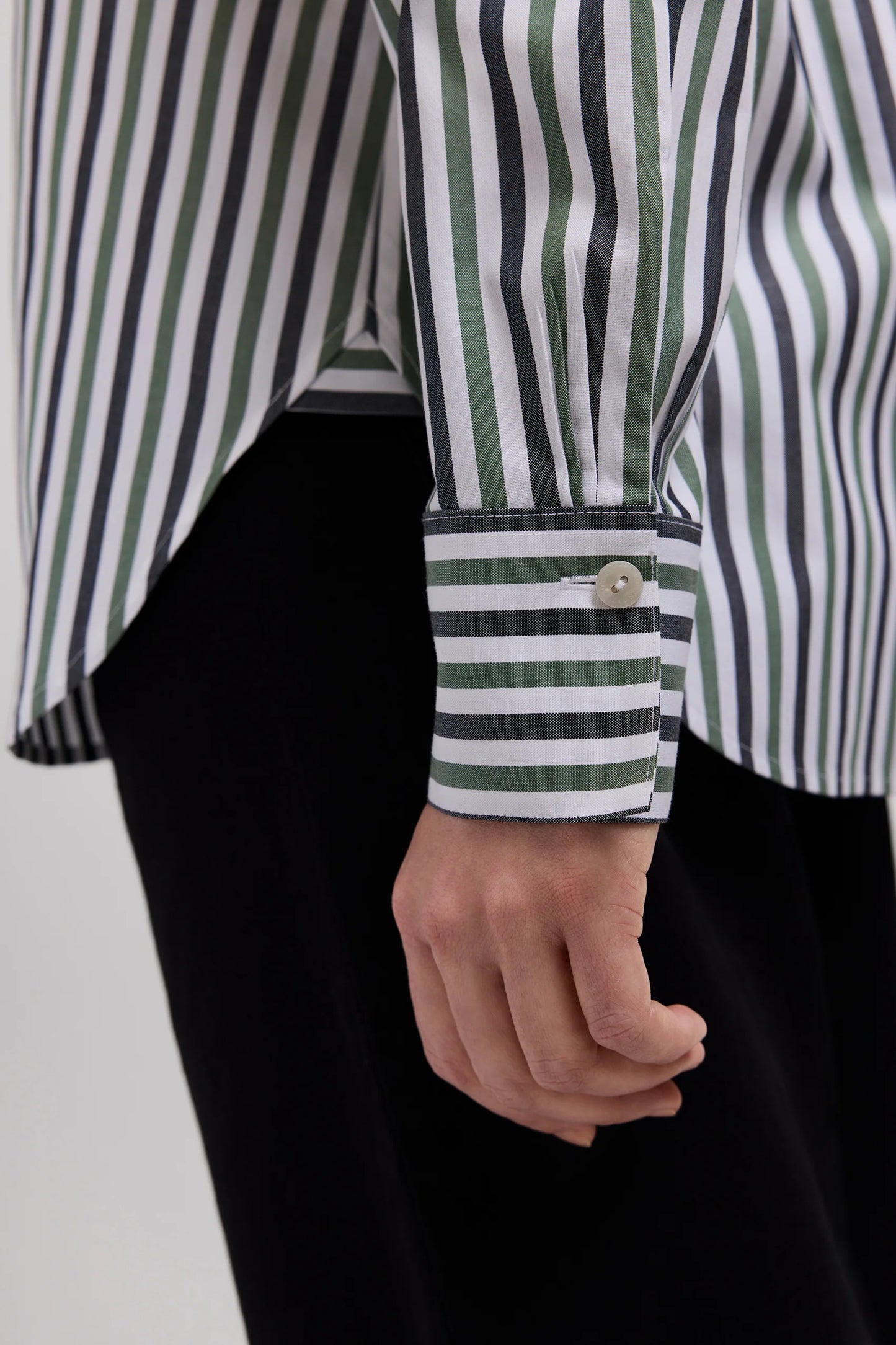 Meghan No Iron Pinpoint Stripe Long Sleeve Shirt