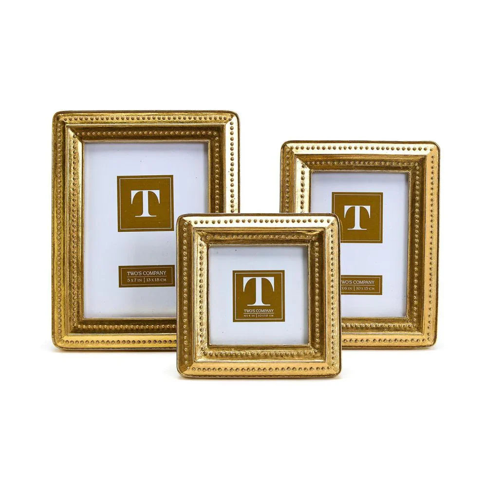 4x6 Gold Beaded Frame Medium - Accessories
