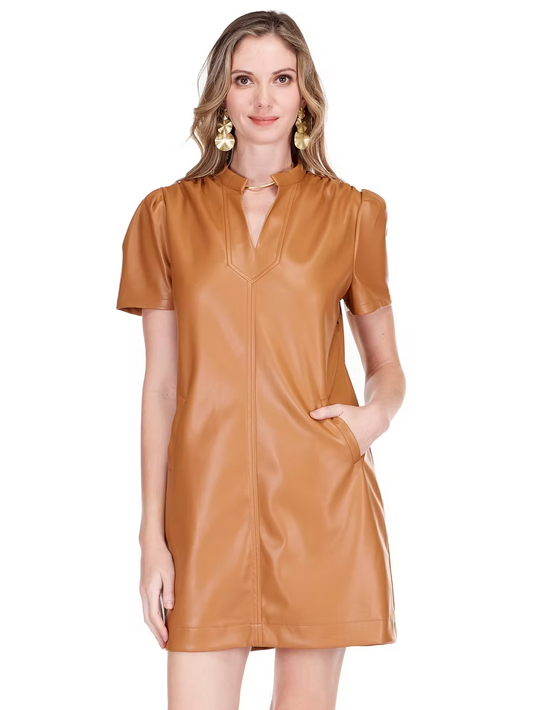 Vegan Leather Pocket Chemise