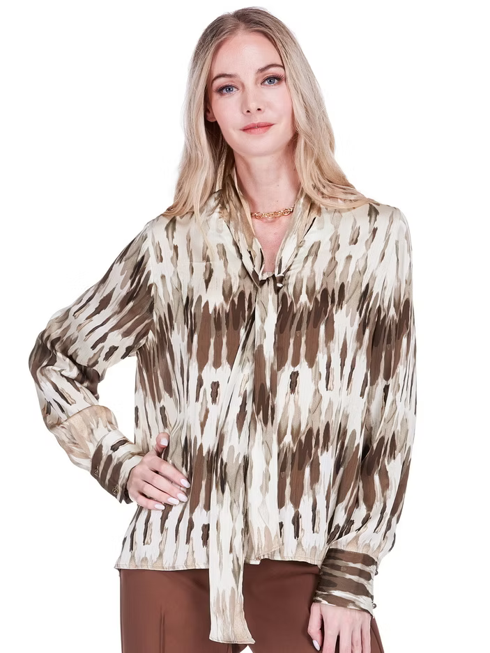 Desert Mirage Tie Blouse