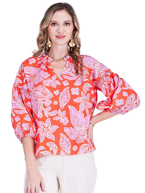 Petal Print Top