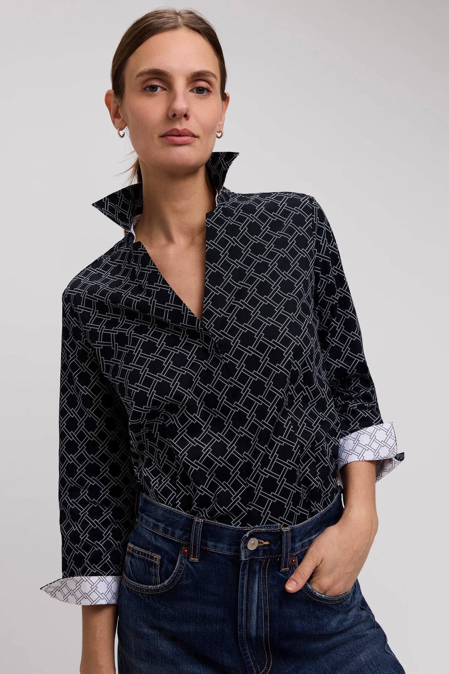 Taylor Square Links 3/4 Sleeve Shirt