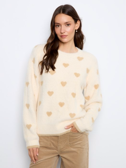 Jacquard Heart Sweater