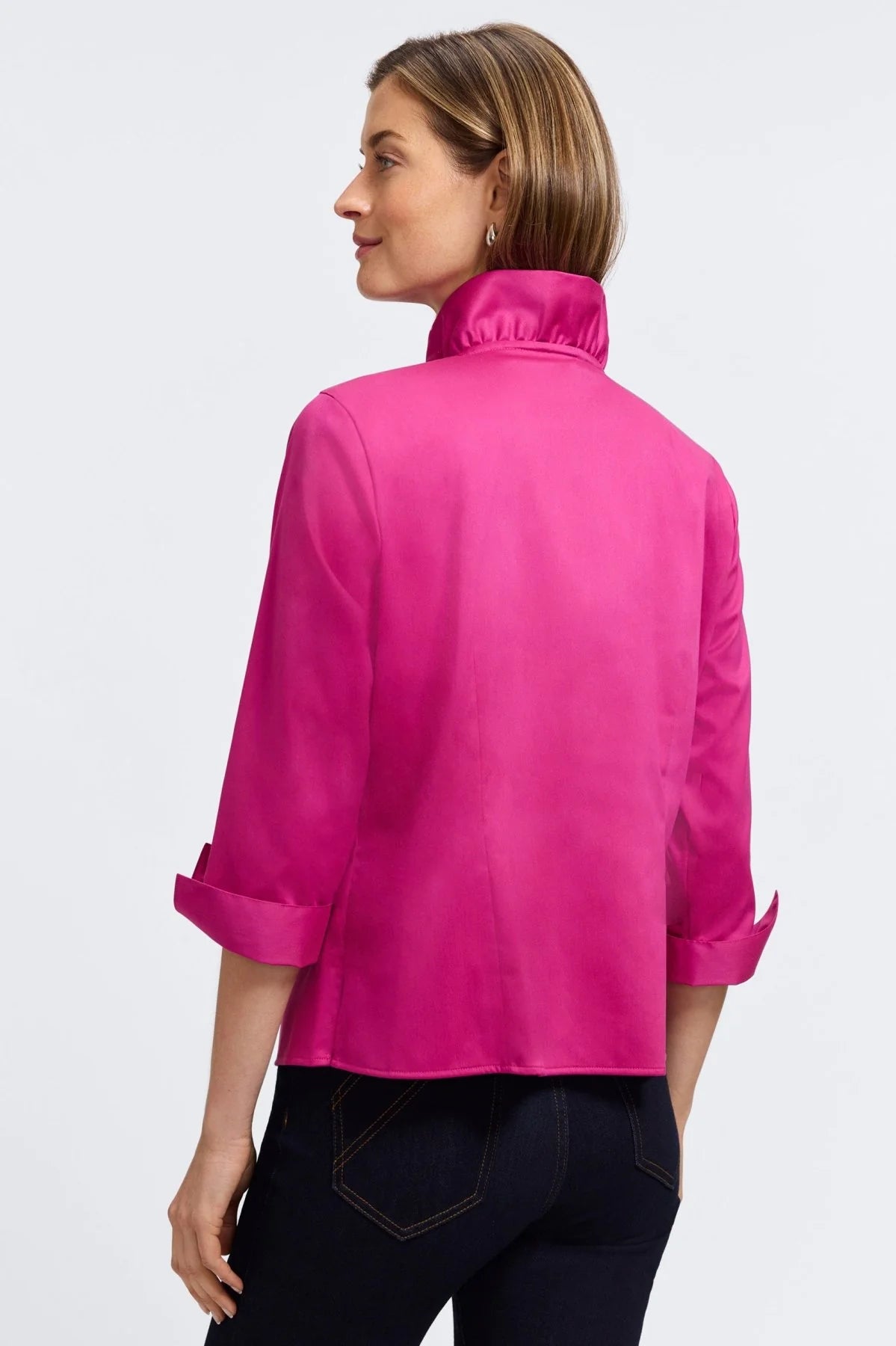 Edith 3/4 Sleeve Ruffle Shirt