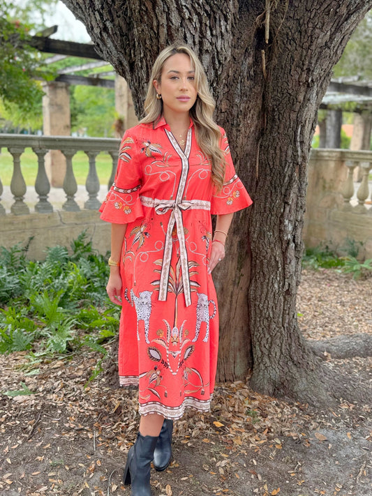 Cape Midi Dress