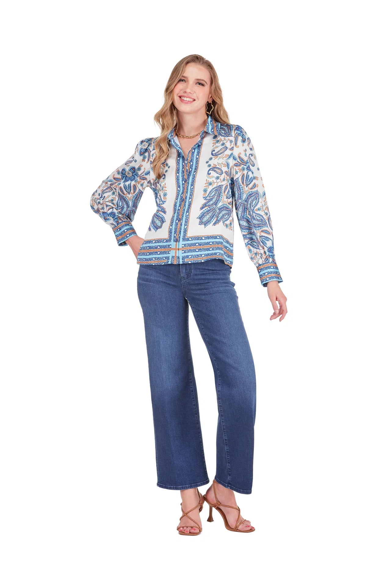 Saffron Print Blouse