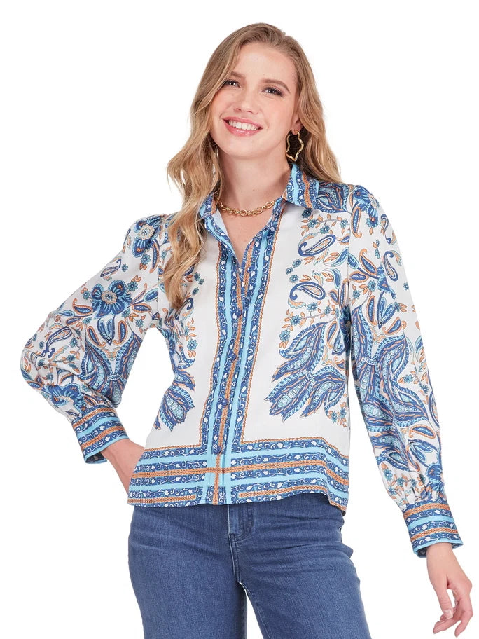 Saffron Print Blouse