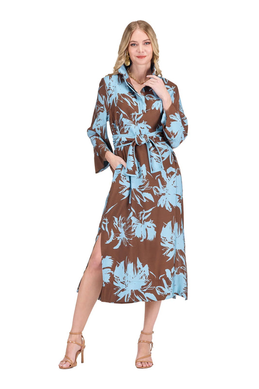 Iced Petals Midi Dress