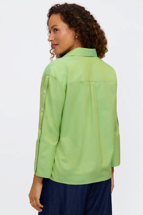 Lainey No Iron Pinpoint 3/4 Button Sleeve Shirt