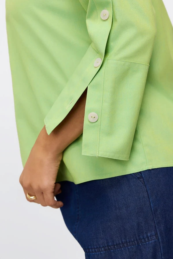 Lainey No Iron Pinpoint 3/4 Button Sleeve Shirt