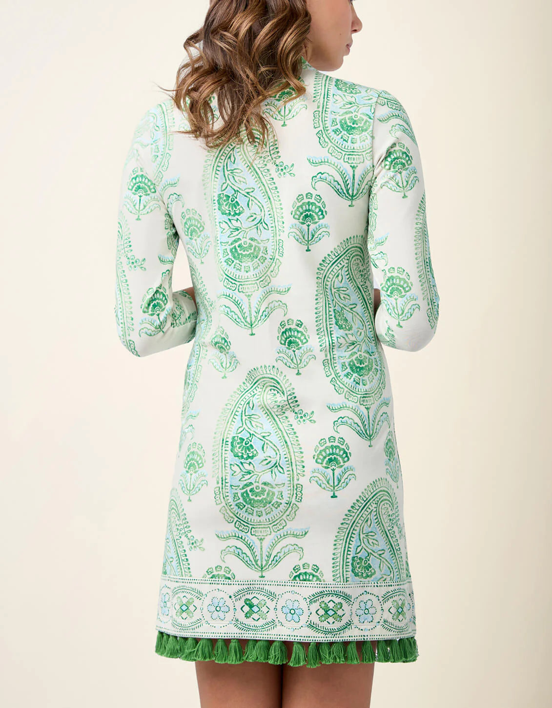 Kit Jersey Dress Flagler Paisley Green
