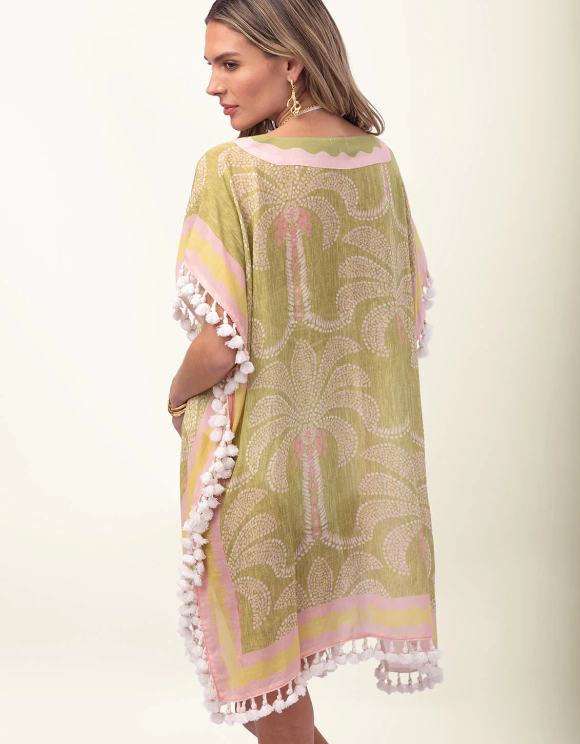 Beach Kaftan Castillo Green Palms