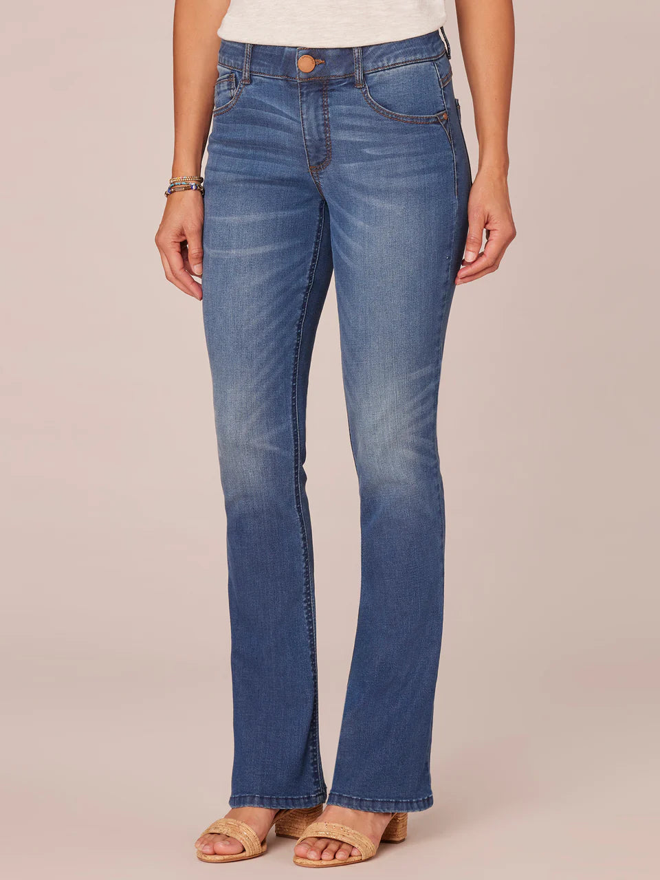 "Ab"solution® Artisanal Blue Denim Itty Bitty Bootcut Jeans