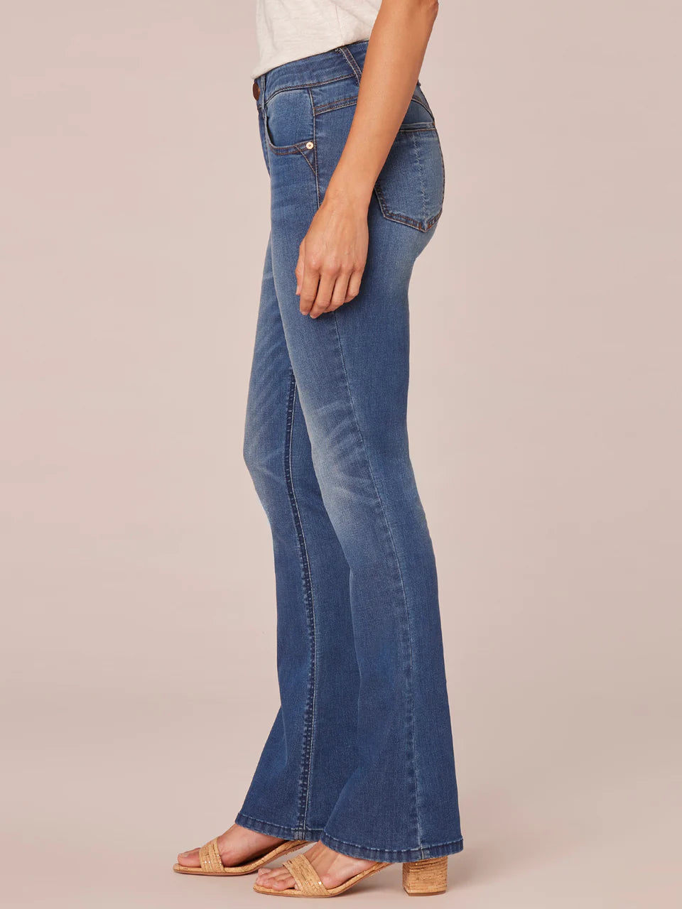 "Ab"solution® Artisanal Blue Denim Itty Bitty Bootcut Jeans