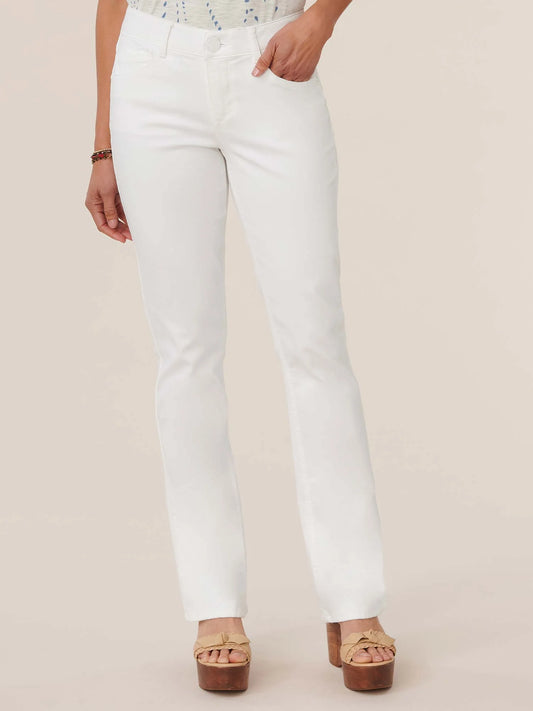 "Ab"solution® Itty Bitty Bootcut White Jeans - The French Shoppe